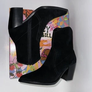NUEVAS Botas Jeffrey Campbell Mujer Jessine Bootie Negro Gamuza 7 - Imagen 1 de 9