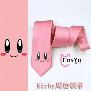 Carina cravatta Kirby cartone animato colorata stampa cotone cravatta regalo divertente - Foto 1 di 10