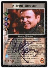 Babylon 5 CCG Psi-Corps Embossed Card Alfred Bester Walter Koenig Autograph M/NM