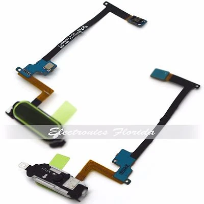 Black Home Button key Flex Cable for Samsung Galaxy Note 4 - Image 1 of 3
