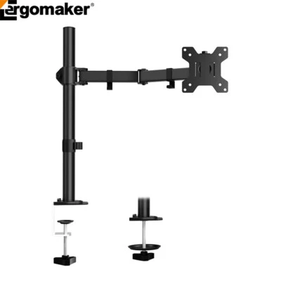 Ergomaker Monitor Arm Stand Single LED Display Desk Mount Bracket Screen Holder