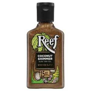 Reef Coconut Shimmer Sun Tan Oil SPF 15 Broad Spectrum Bronze Glow 125ml - Picture 1 of 8