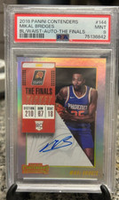 2018-19 Panini Contenders MIKAL BRIDGES Finals Ticket Auto RC #15/25 PSA 9