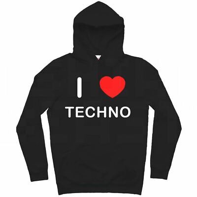 I Love Techno - Hoodie • 27.90€