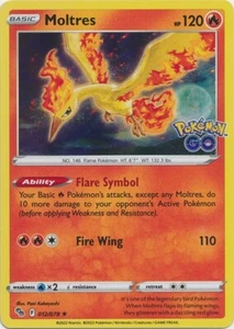 Holo Moltres 012/078 Holo Rare Pokemon GO Pokemon TCG - Picture 1 of 1