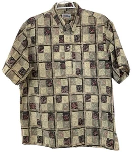 Vintage Reyn Spooner Gr. XL Tiki Sun Fruit Panel Reverse Print Hawaiihemd - Bild 1 von 8