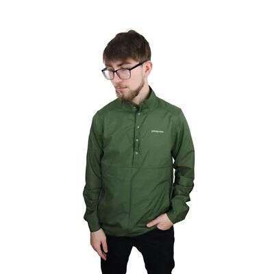 Patagonia Houdini Pullover Snap-T Chaqueta Para Hombre Pequeña Verde Ligera Abrigo de Lluvia Foto 1 de 4