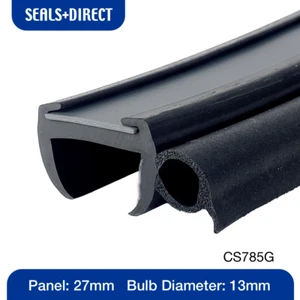 Caravan Motorhome Window Rubber Seal & Grey Insert (CS785G). Fits 27mm Panel - Picture 1 of 3