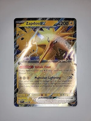 Black Star Promo Pokemon Card, (Jumbo) Zapdos EX 049 Ultra Rare - Image 1 of 2