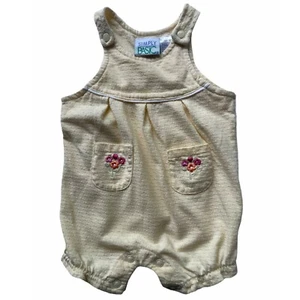 Simply Basic Romper Baby Girls 0-3M Overall Jumper Yellow Pique Vintage - Picture 1 of 6