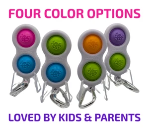 Simpl Dimpl Fidget Sensory Popper Keychain Toy - Choose Your Color - Ages 3+ - Picture 1 of 12