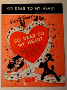 SHEET MUSIC Walt Disney  "So DearTo My Heart" © 1948 - Picture 1 of 2