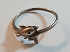 STERLING SILVER 925, PORPOISE / DOLPHIN RING, SZ. 7, GREAT DETAIL, DAINY VINTAGE