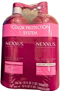 Nexxus Color Assure Shampoo & Conditioner w/ Elastin Quinoa 2 Packs-32 Oz - Picture 1 of 3