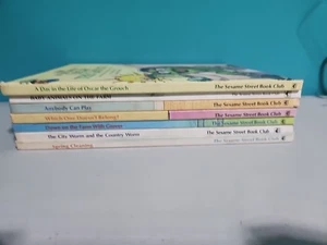 Sesame Street Book Club Lot Of 7 Vtg 1980 Hardcover Children Bert Ernie Oscar - Bild 1 von 3