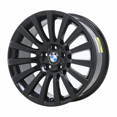 Llanta de 19" BMW 535i de fábrica OEM 71332 (F) 2009-2016 negra brillante Foto 1 de 2