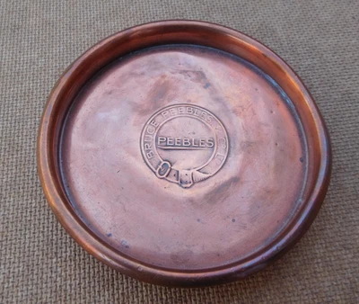 Bruce Peebles company copper dish wine coaster Shirley Avis & Co. - Image 1 of 4