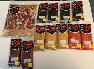 Abrigo Corazón Rojo De Colección y Clark LION Gancho Cierre Alfombra Patrón Lona e Hilo - Imagen 1 de 8