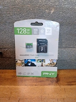 PNY 128GB Elite Class 10 U1 microSDXC Flash Memory Card - Image 1 of 2