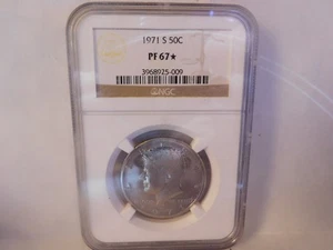 1971 S NGC PF 67 Kennedy Proof Half Dollar - Picture 1 of 5