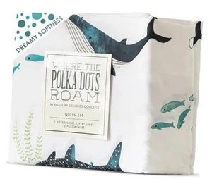 Nautical Ocean Bedding Set - 4 Piece Super Soft Kids Bed Queen Nautical/Ocean - Picture 1 of 7