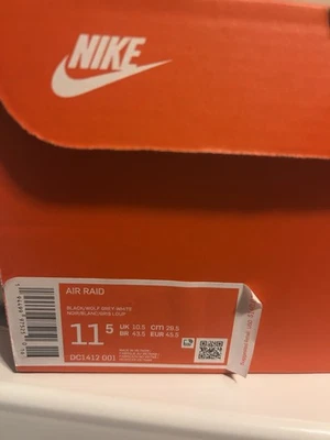 Talla 11.5 Hombres Nike Air Raid OG Negro Gris Lobo DS Nuevo Tim Hardaway 🔥DS Raro Foto 1 de 4