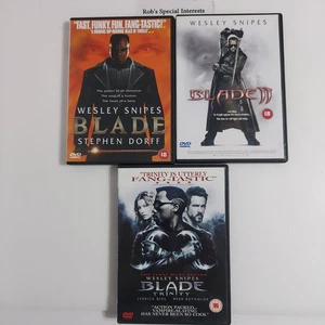 Blade Trilogy DVD Set Wesley Snipes Blade Blade II Blade Trinity 2 Disc Editi - Picture 1 of 16