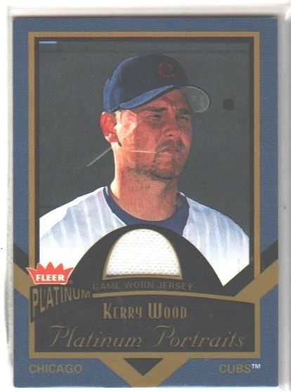 2003 Fleer Platinum Portraits Jerseys Kerry Wood #PP/KW Game-Worn Jersey Cubs - Image 1 of 2