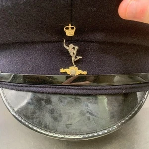 Genuine British Army Royal Signals Peaked Cap with Badge - Size 57 - Picture 1 of 15