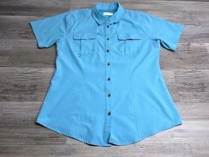 Gander Mountain Guide Series Vented Button Up Outdoor Shirt Women's Size M Blue - Picture 1 of 7