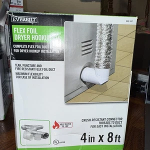 Everbilt TDIDVKHD6 weiß 4 Zoll X 5 Fuß Indoor Trockner Entlüftungsset mit flexiblem Kanal - Bild 1 von 3