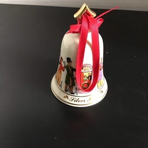1994 LENOX Porcelain Christmas Bell MUSIC BOX plays "Silver Bells" - Picture 1 of 4