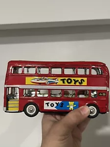 Vintage Metal Tin Friction TOYS Double Decker Bus - Picture 1 of 14