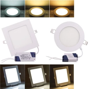 18W 24W LED Recessed Ceiling Panel Down Lights Bulb Slim Lamp Fixture Spotlights - Picture 1 of 23