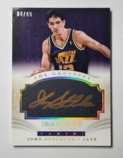 2013-14 Immaculate Collection John Stockton The Greatest Autograph /49 JAZZ Auto