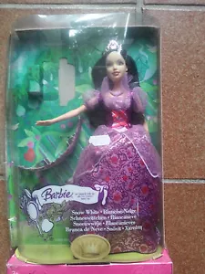 RARISSIMA BAMBOLA BARBIE BIANCANEVE SNOW WHITE 2006 MATTEL NUOVA FONDO MAGAZZ. - Foto 1 di 1