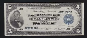 US 1918 $5 FRBN Kansas City FR 803 VF (999) - Picture 1 of 2