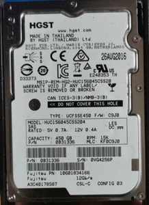 HUC156045CSS204 450G 15K SAS 2.5 12GB hard Drive - Picture 1 of 1