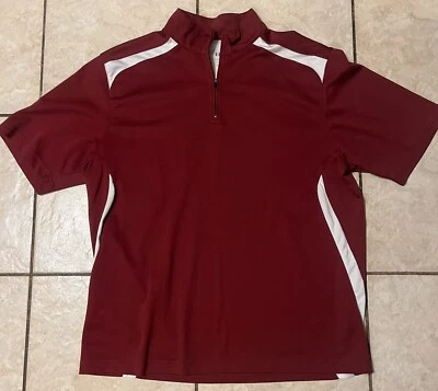 Men’s Holloway Short Sleeve Pull Over Burgundy Shirt Size L - Image 1 of 4