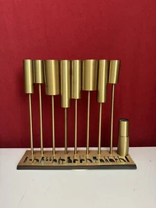 Rare Oppenheim Brass Menorah made in Israel 60’ Hanukkah Judaica - Picture 1 of 10