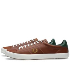 Fred Perry Bradley Wiggins Shoes UK 9.5 Howells Unlined Leather Tan Trainers