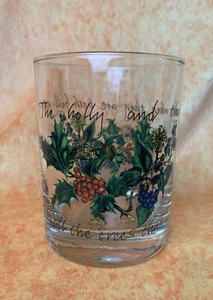 Portmeirion The Holly and The Ivy Old Fashioned Lowball Rocks Glass 10 Oz - Picture 1 of 7