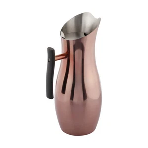1.7L Rose Gold Finish Designer Stainless Steel Water Ice Large Jug With Handle - Picture 1 of 2