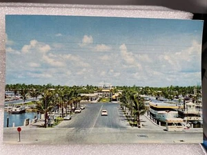 Eingang zum Bahia Mar Yachtbecken Ft Lauderdale Fl Postkarte - Bild 1 von 2