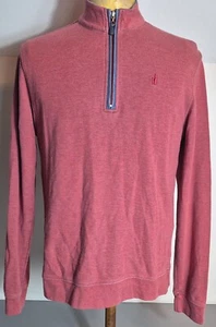 Johnnie-O 1/4 Zip Cotton Blend Sweatshirt Red Mens Small - Picture 1 of 4