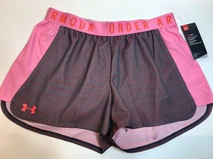 NWT BRAND NEW UNDER ARMOUR WOMEN PINK WAISTBAND GYM CROSSFIT SHORTS SZ MD MEDIUM - Picture 1 of 4