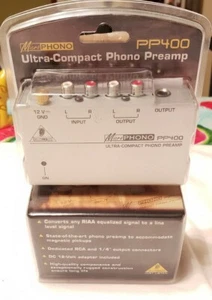 Behringer Microphono PP400 Ultra-Compact Phono Preamp, Silver *BRAND NEW* - Picture 1 of 4