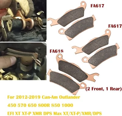 Передние задние спеченные тормозные колодки для 2016 Can-Am Outlander L XMR 570 ATV - Изображение 1 из 4