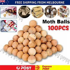 100pcs Cedar Mothballs Natural Scented Insect Repellent Safe Effective AU - Picture 1 of 12