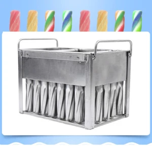 Stampi in acciaio inox 40 pezzi porta ghiaccioli ghiaccioli bastoncini gelato industriale - Foto 1 di 12